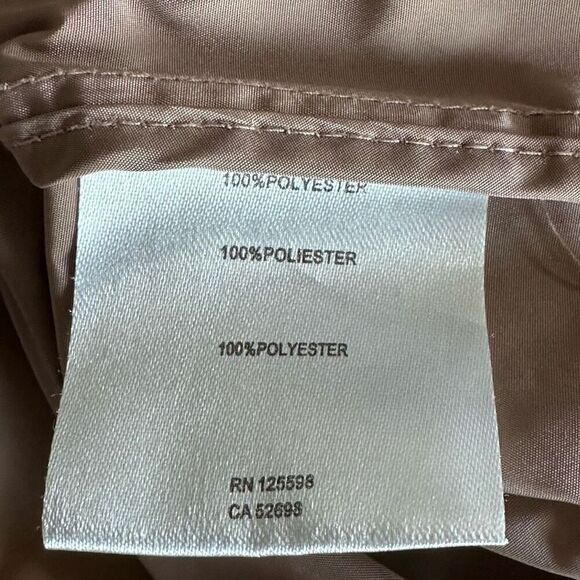 VTG Ellen Tracy Button Front Military Jacket Womens‎ XL Tan Peplum - Picture 8 of 14